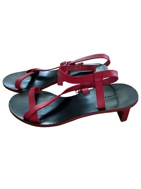 Anine Bing Remi Red Leather Strappy Heel Sandals EU 36 US 6